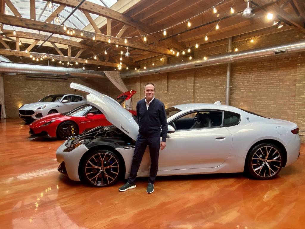 Bill Peffer, CEO of Maserati Americas, poses beside the 2024 Maserati GranTurismo Bill Peffer, CEO of Maserati Americas, poses beside the 2024 Maserati GranTurismo