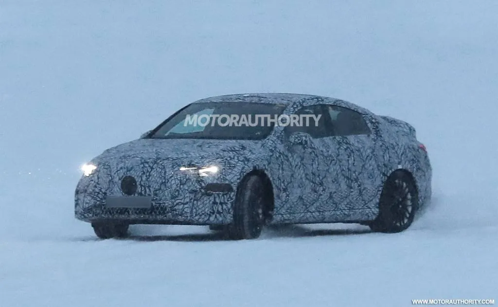 2026 Mercedes-Benz AMG CLA EV spy shots - Photo credit: Baldauf