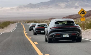 2025 Porsche Taycan lands this spring, tops 360 miles in testing