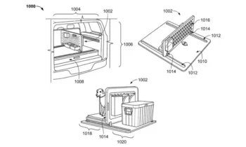 Rivian patents powered cargo bay divider