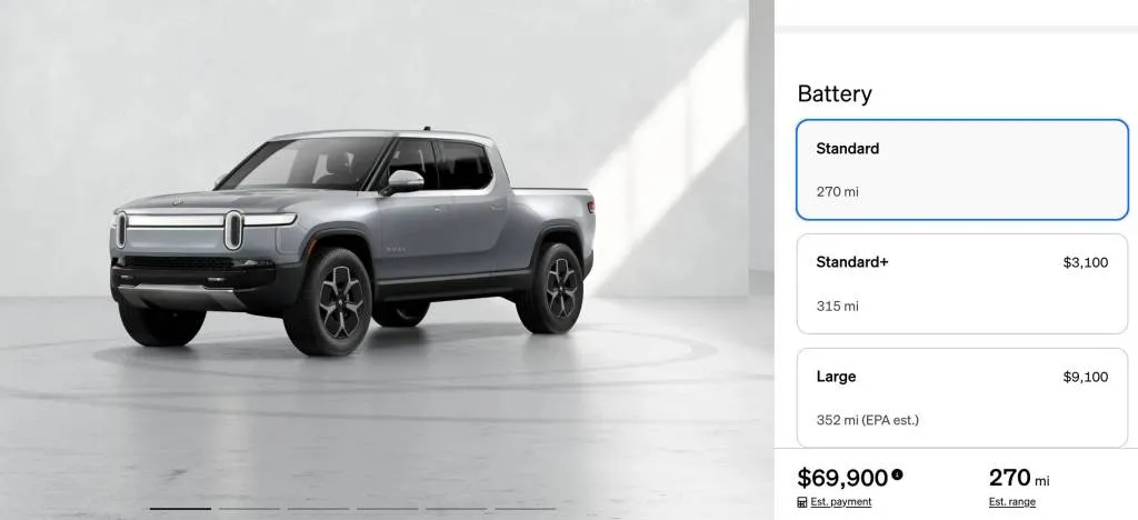 Rivian R1T Standard pack details - Feb. 2024 Rivian R1T Standard pack details - Feb. 2024